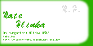 mate hlinka business card